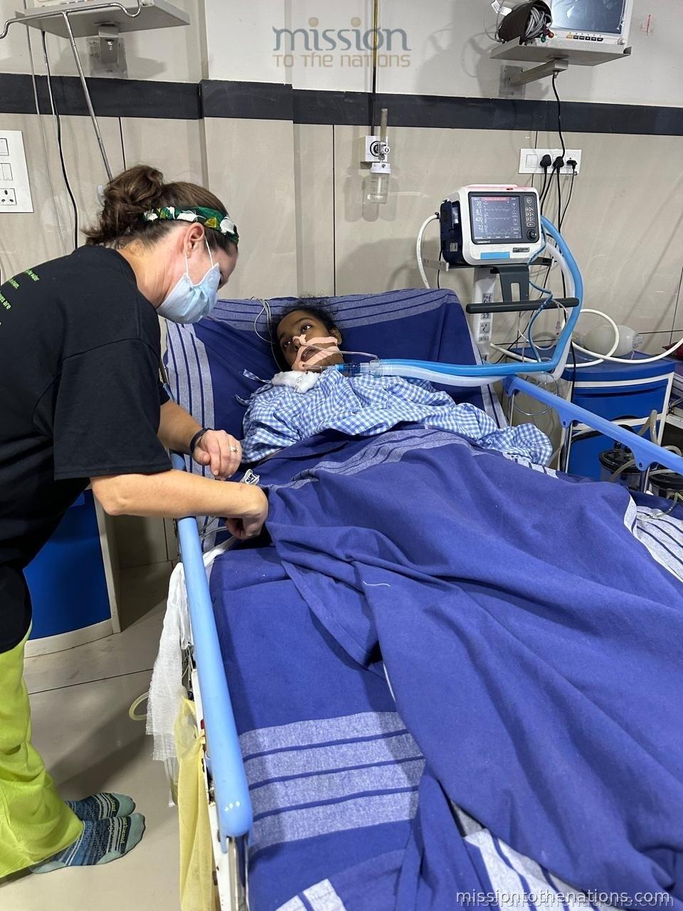 Patient receiving care in the ward