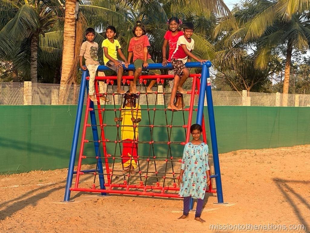 Play time on the residential compound