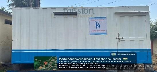GPS-verified toilet block — installed at a partner school